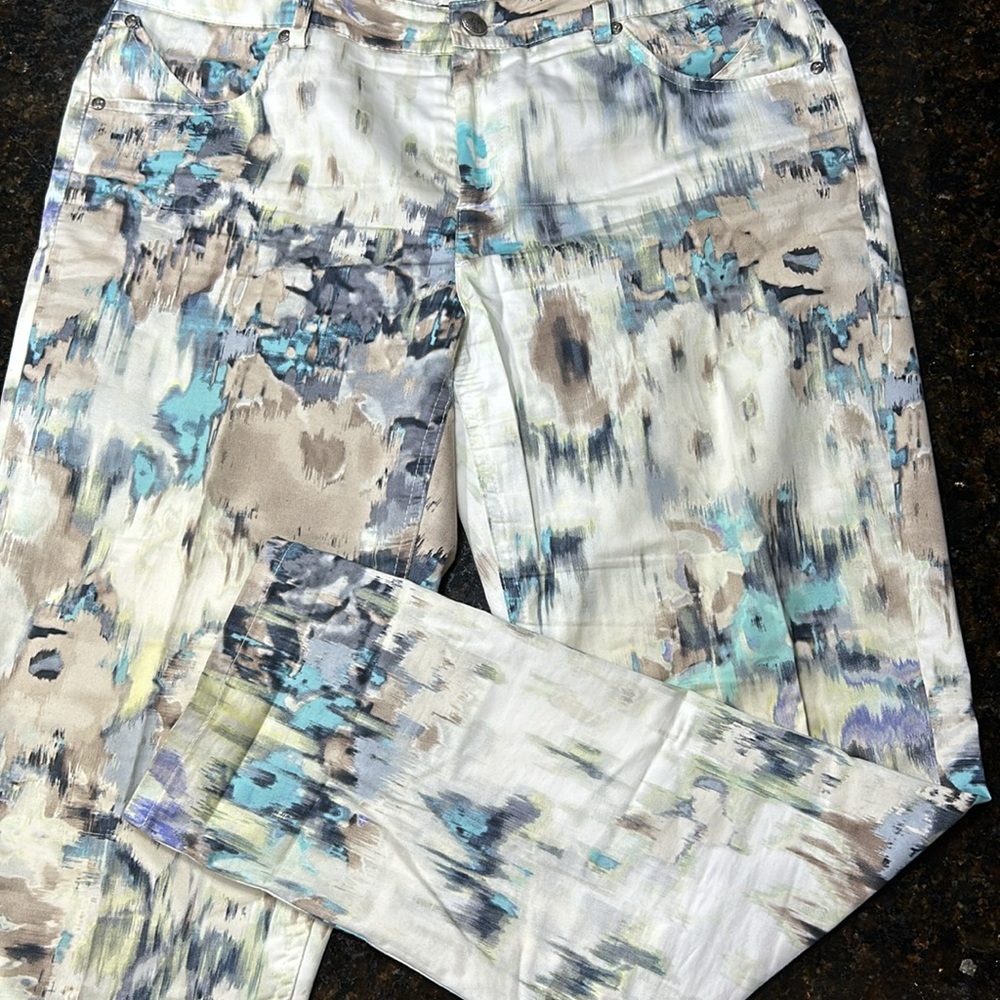 WOMAN watercolor ankle pants size 8